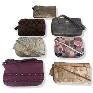 HTF Y2K VTG Coach BUNDLE Wristlets + Mini Skinny Bundle Rare Vintage – Set of 7